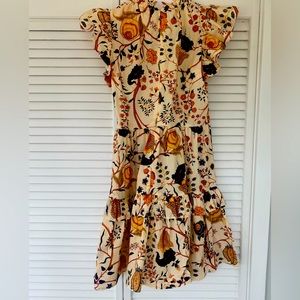 Ulla Johnson, cream floral. Size 4. Pockets!!